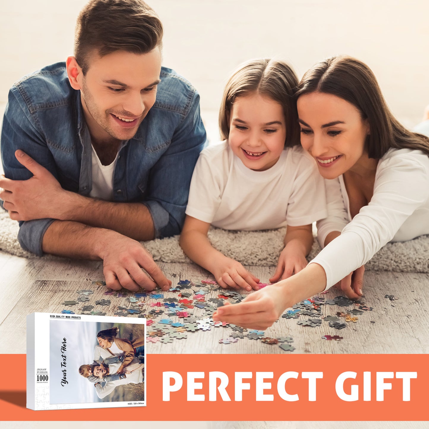 Custom Personalized Wooden Puzzle - 120/200/300/500/1000 pieces