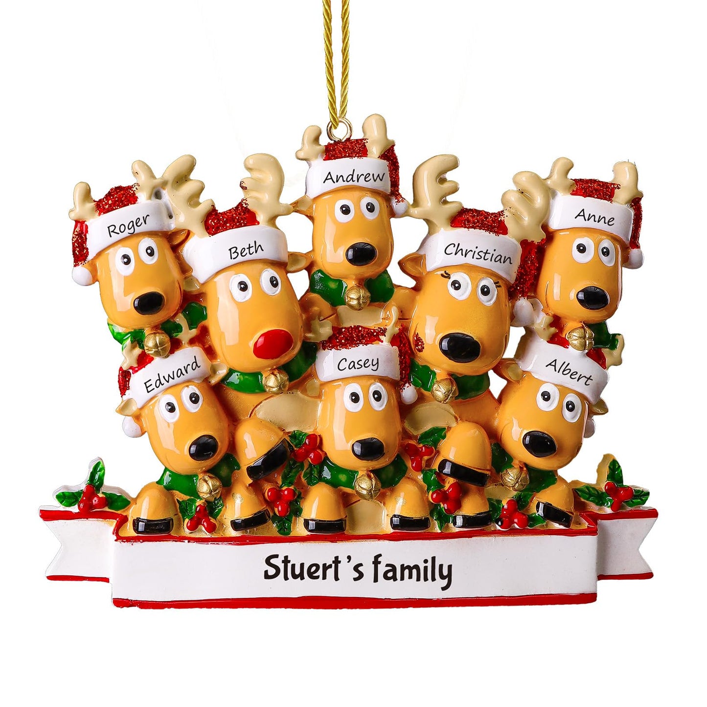 Personalized Deer Christmas Ornaments 2024