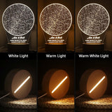Wooden LED Lighted Base Stand, Round
