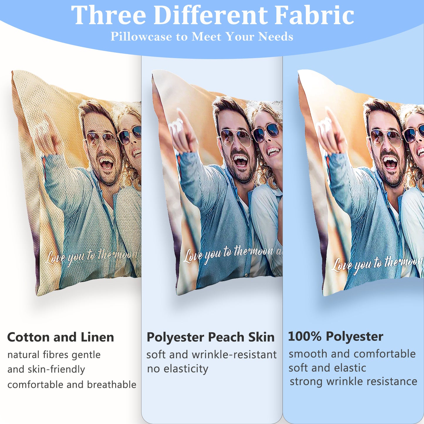 Customized Pillowcases with Picture Text Personalized Pillowcases