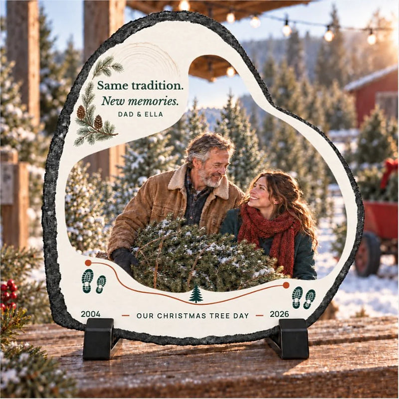 Personalized Slate Photo Plaque for Dad