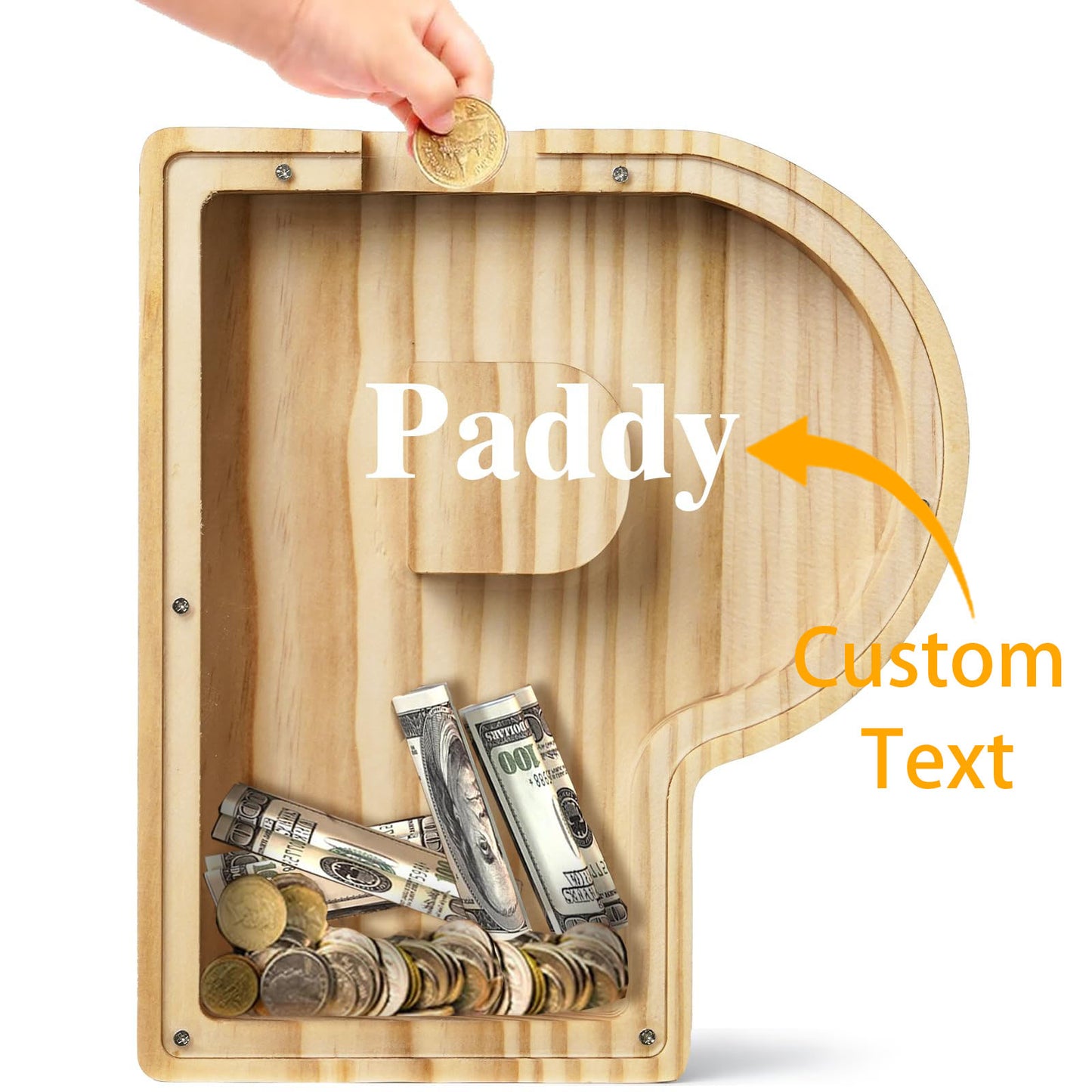Personalized Savings Jars: Custom Name Monogrammed Savings Jars, Birthday Gifts