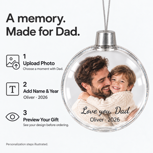 Personalized Christmas Ornament for Dad — product image 6