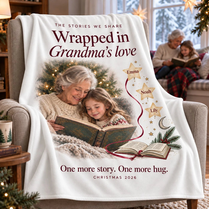 Personalized Fleece Blanket for Grandma