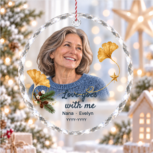 Personalized Memorial Ornament for Grandma — Love Goes With Me