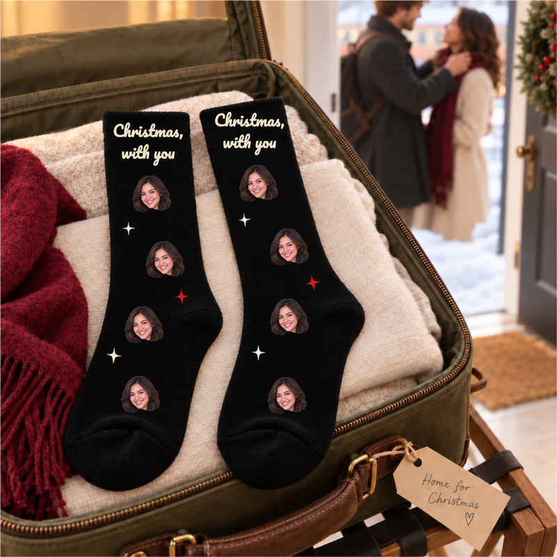 Christmas Socks styled in a real home, not a studio