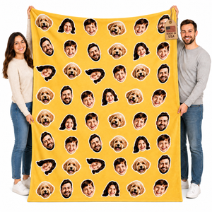 Custom flannel fleece blanket in flannel fleece