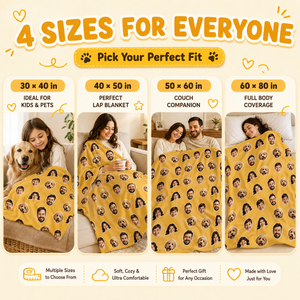 Flannel Fleece Blanket shown on the couch, at the end of a bed, or in the car