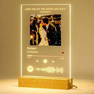 Custom night light in cast acrylic, U-shaped