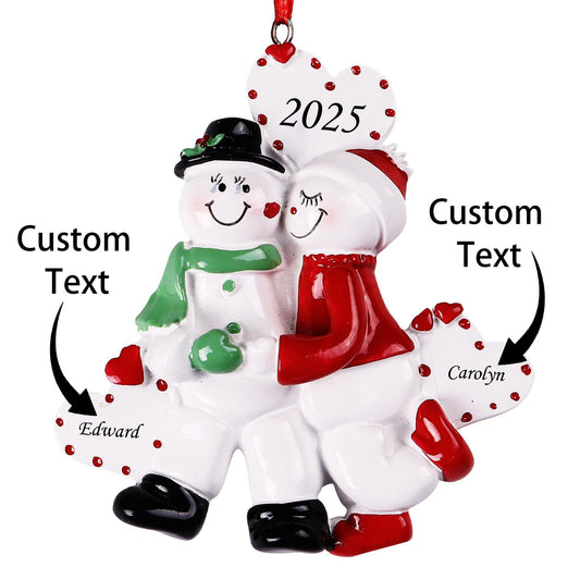 Custom Personalized Couple Christmas Ornaments 2025