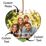 Custom Personalized Christmas Ornaments 2025 - with Picture Words