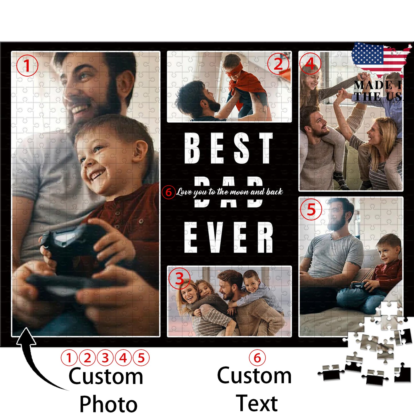 Customized photo puzzles 300/500/1000 pieces, customized gifts