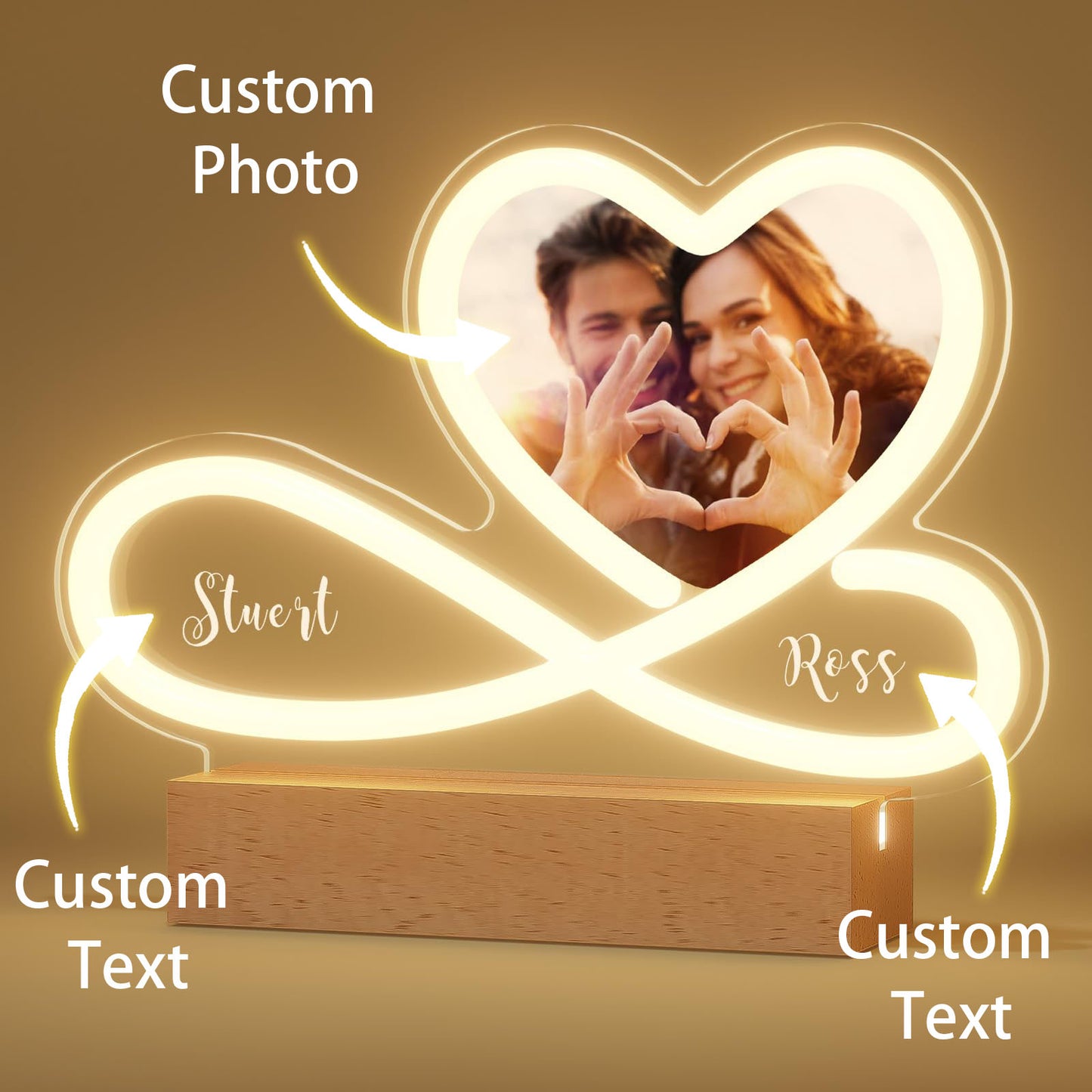 Personalized Neon Sign with Photo Nmae