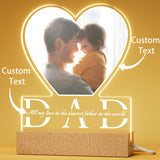Father's Day Personalized Night Light with Photo and Text