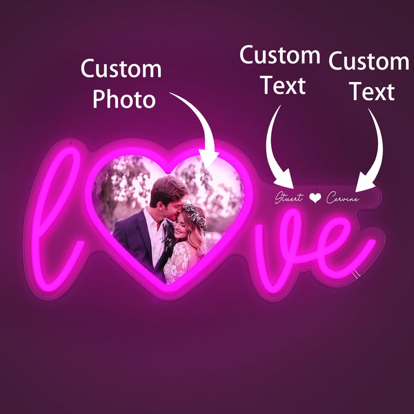 Personalized Photo Name Date Dimmable LED Neon Signs