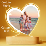 Customized photo and text night light