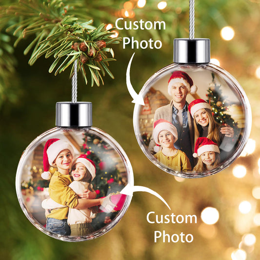 Personalized Photo Ball Christmas Ornaments