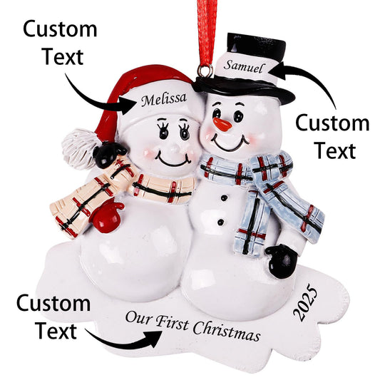 Custom Personalized Couple Christmas Ornaments 2025