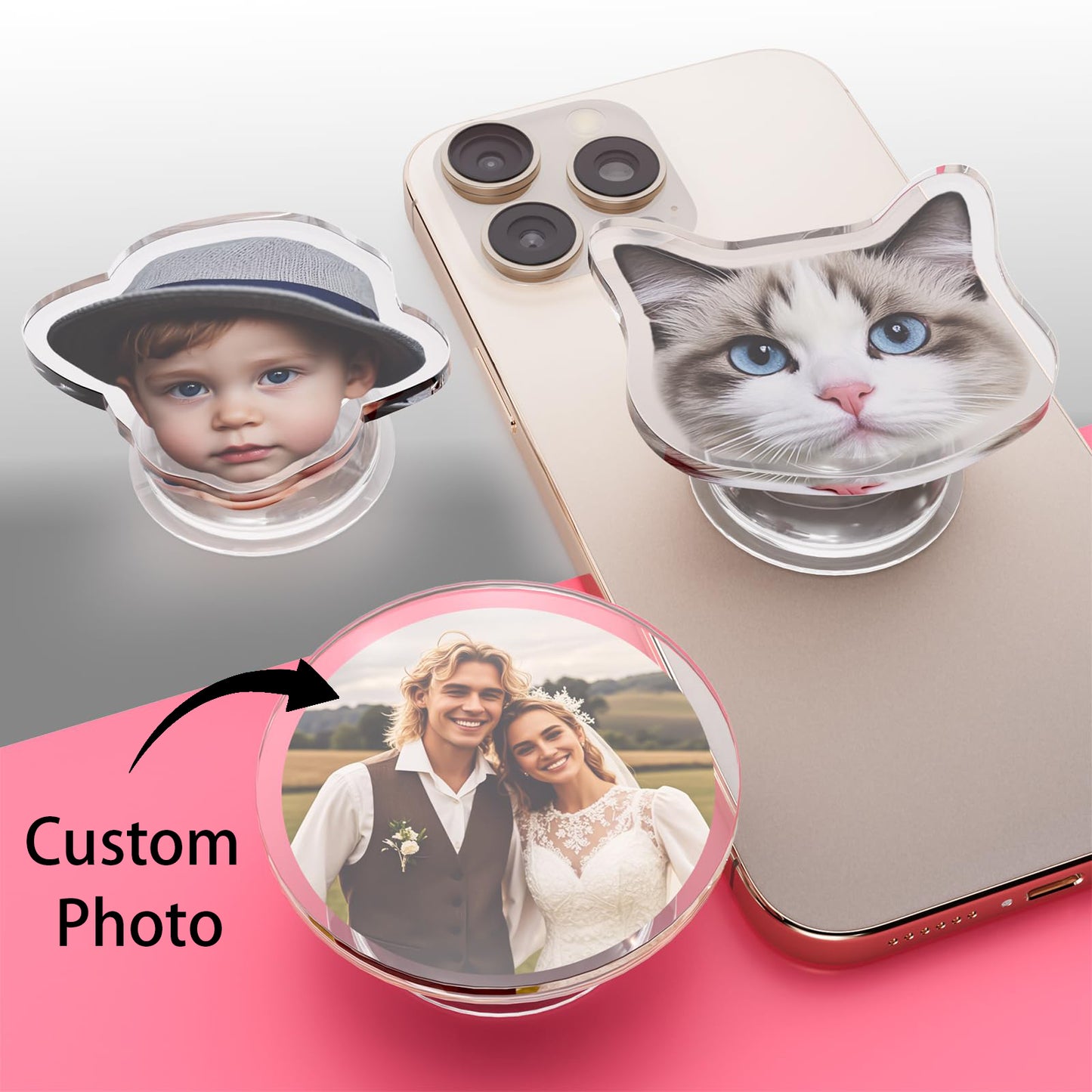 Customized Personalized Phone Holder for All Phones Creative Gifts