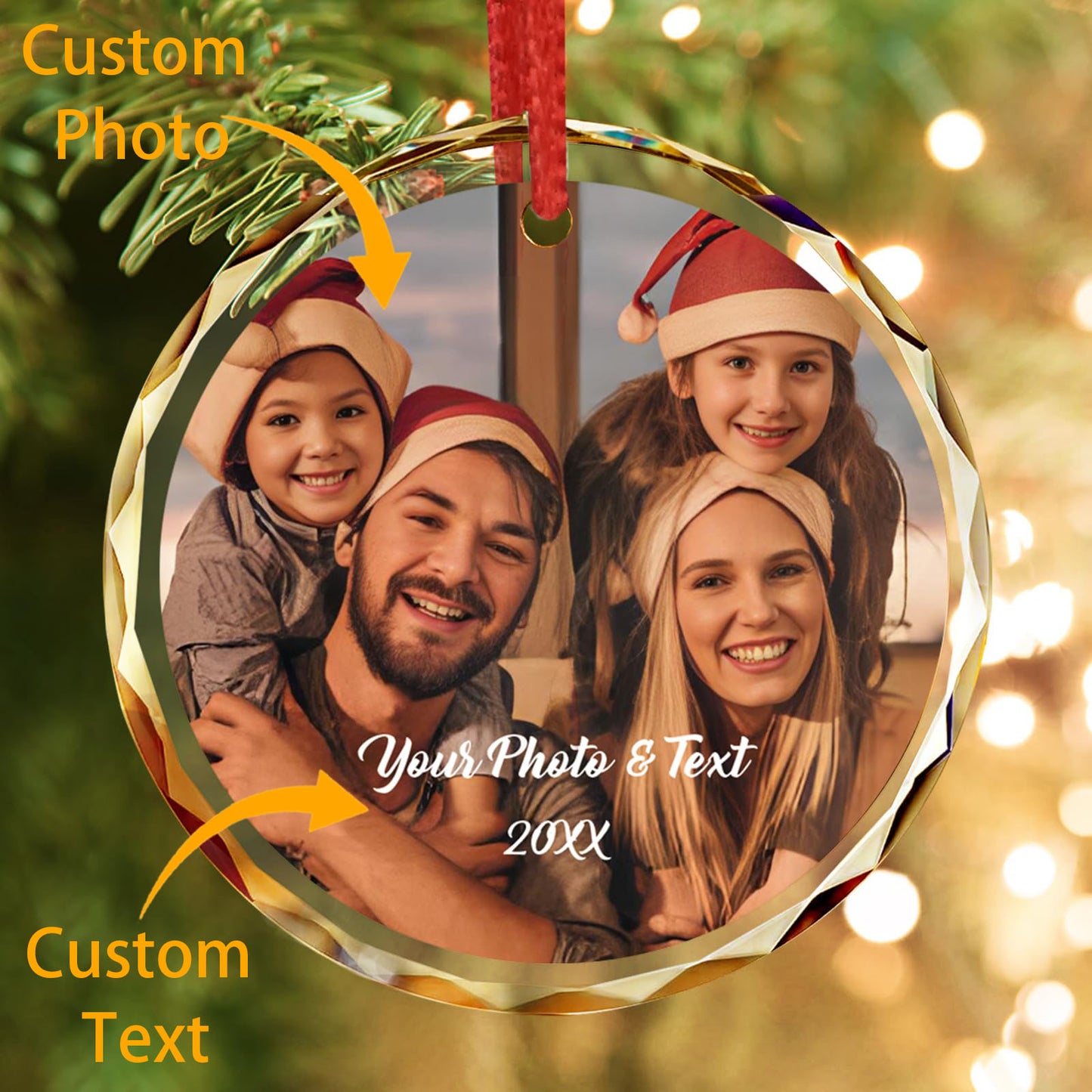 Personalized Crystal Christmas Ornaments