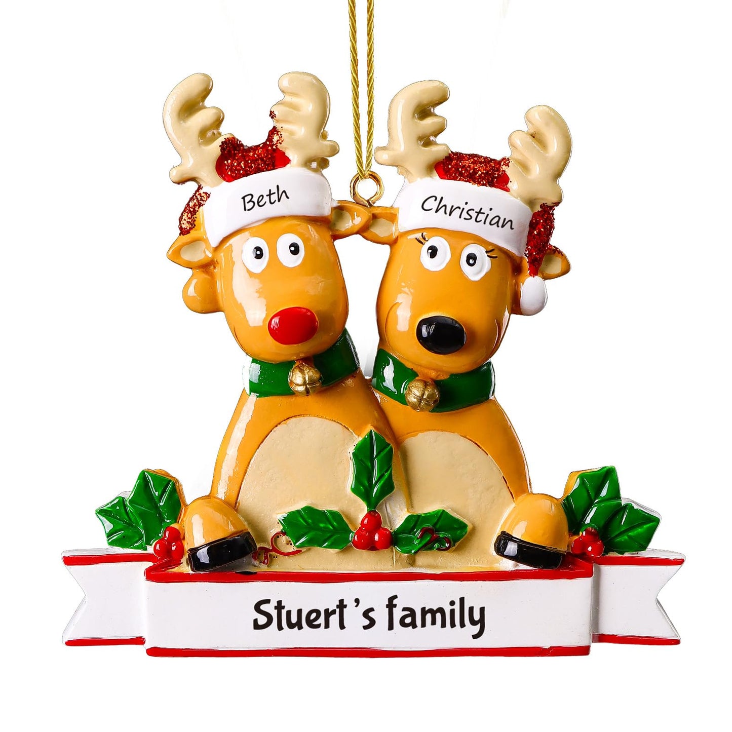 Personalized Deer Christmas Ornaments 2024