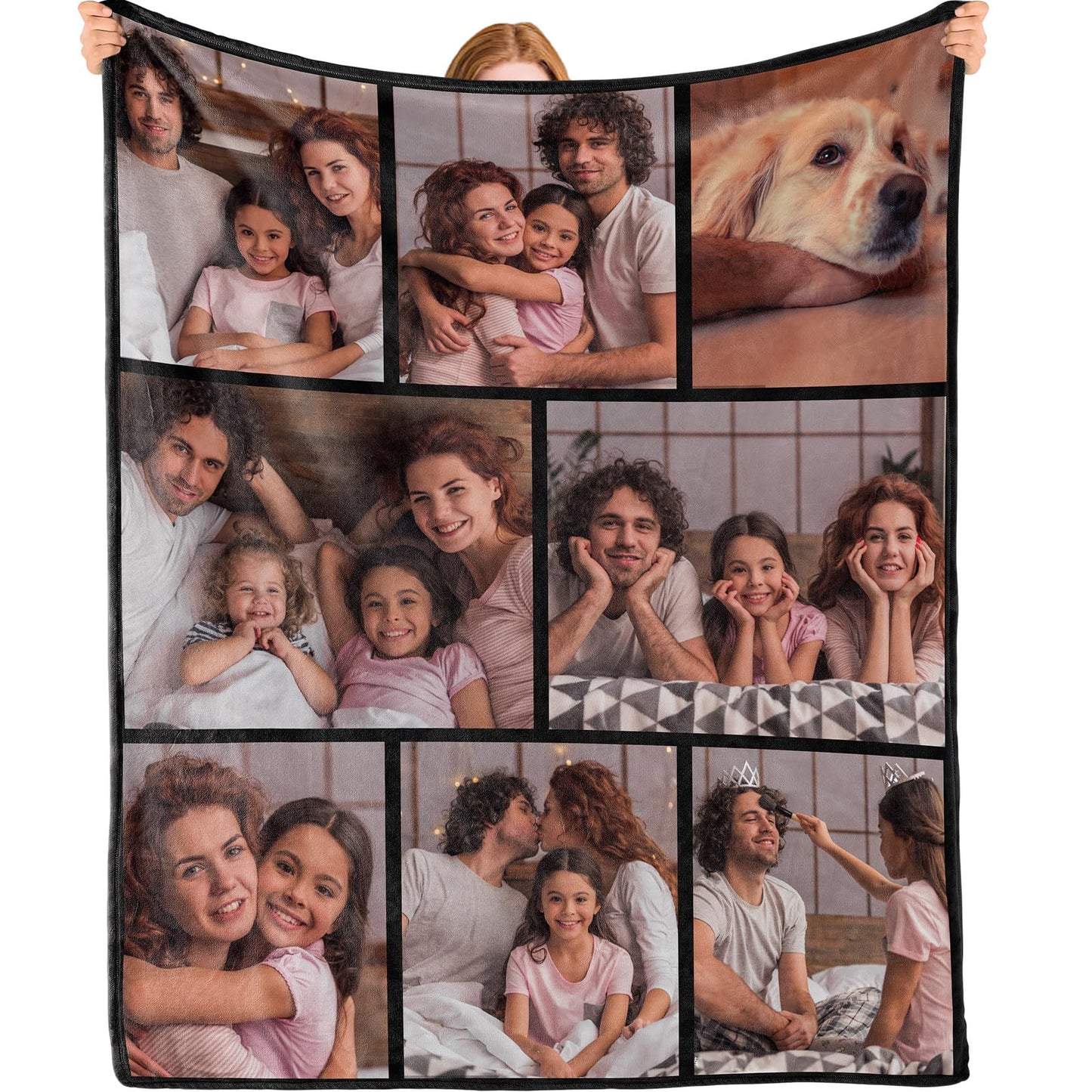 Custom Blanket - Personalized Blanket, Custom Blanket with Photos, 8 Photos