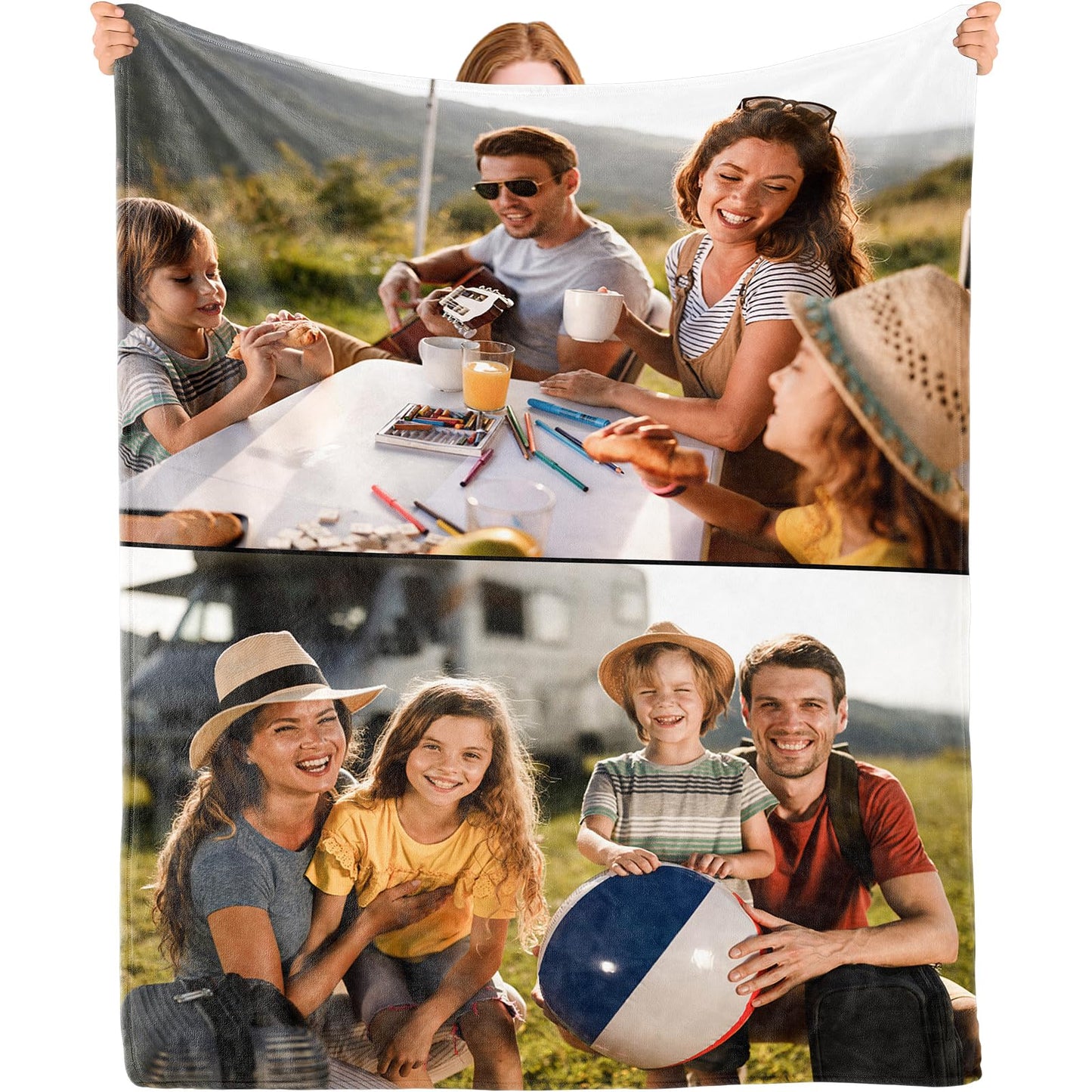 Custom Blanket - Custom Blanket with Photos - 2 Photos