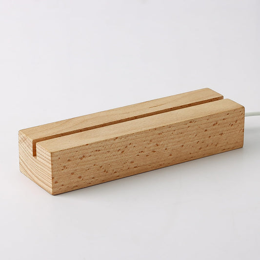 Wooden LED Rectangular Warm Night Light Base