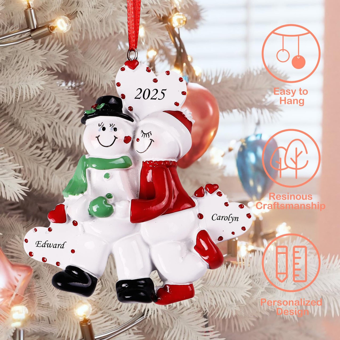 Custom Personalized Couple Christmas Ornaments 2025