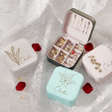 Custom Jewelry Box - Custom Name and Birthday Flowers
