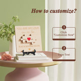 Personalized wooden plaque with 3D puzzle pieces