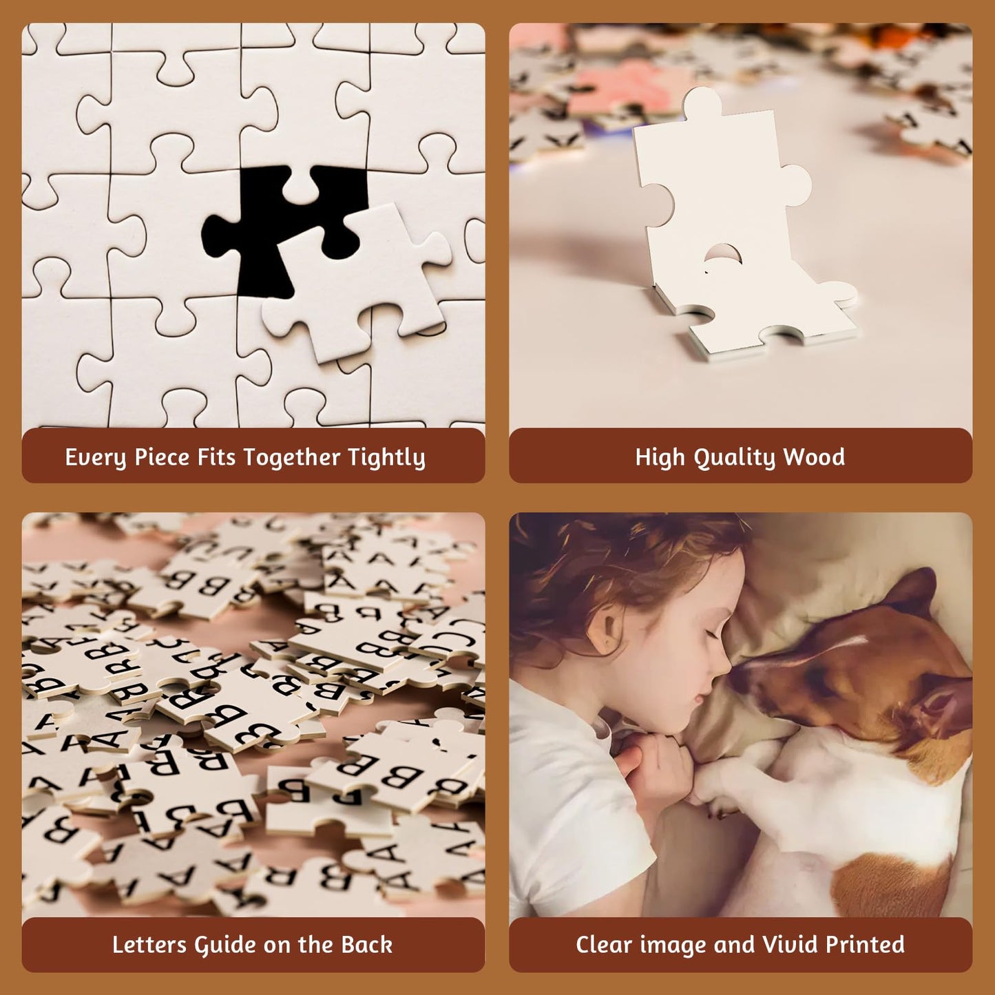 Custom Personalized Wooden Puzzle with Photo