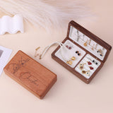 Custom wooden jewelry box, cherry wood travel jewelry organizer