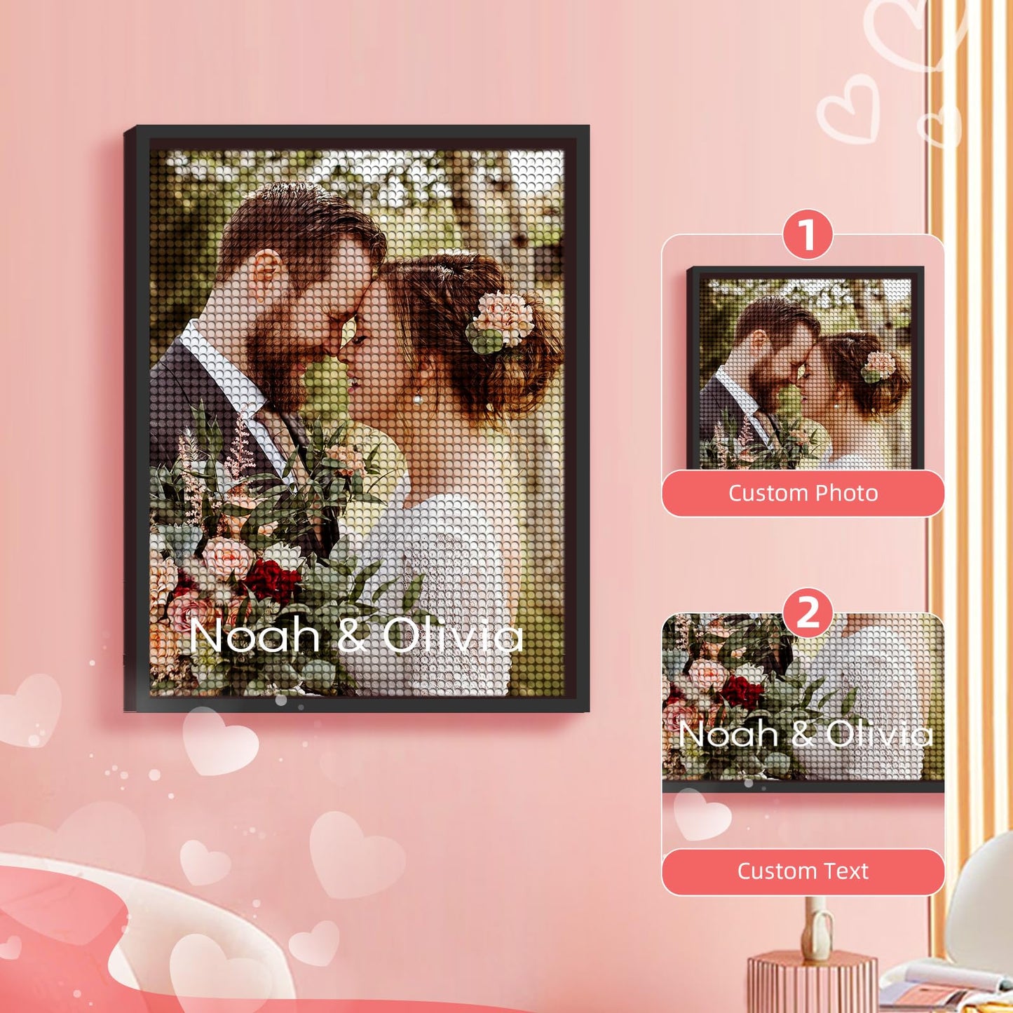 Custom Personalized Diamond Art Painting with Picture Name - Square Diamond