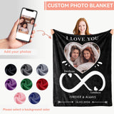 Personalized Blanket Gift for Her, Custom Blanket with Photo Text, 1 Photo