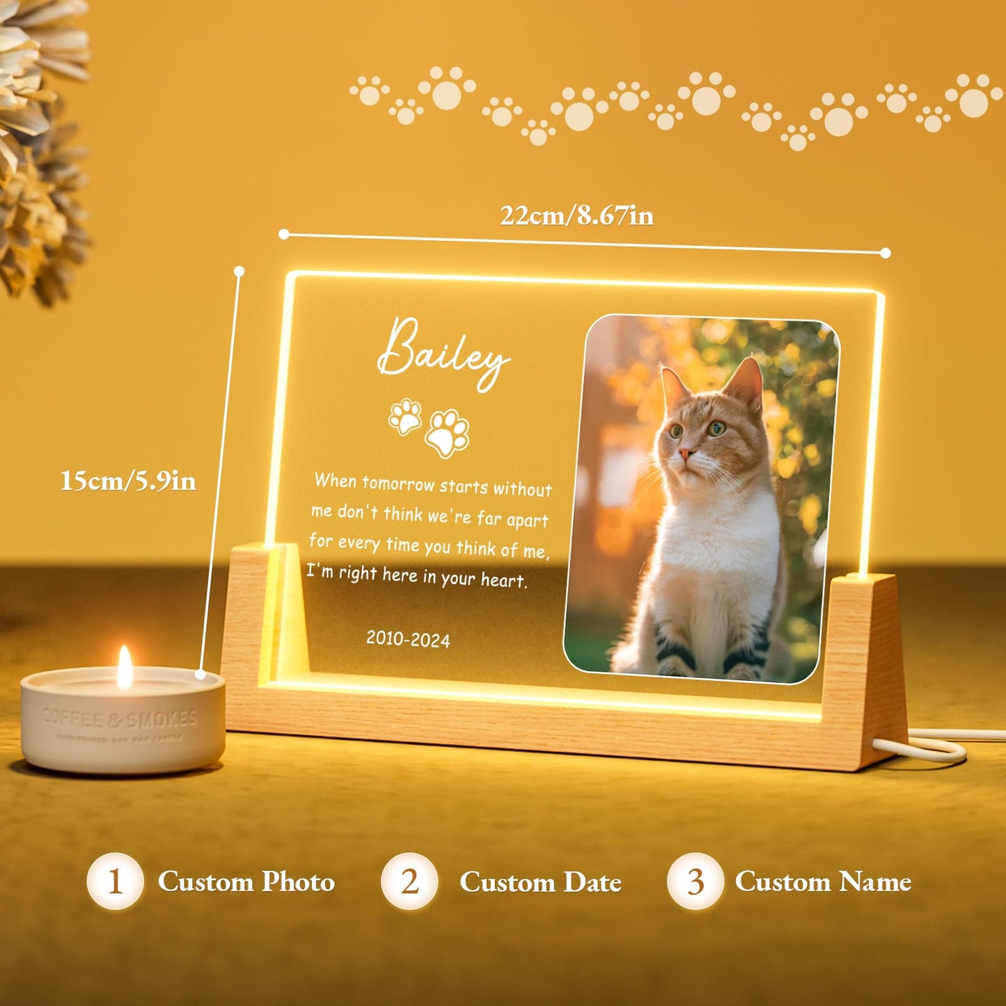 Personalized Pet Memorial Gifts, Custom Dog Memorial Gifts