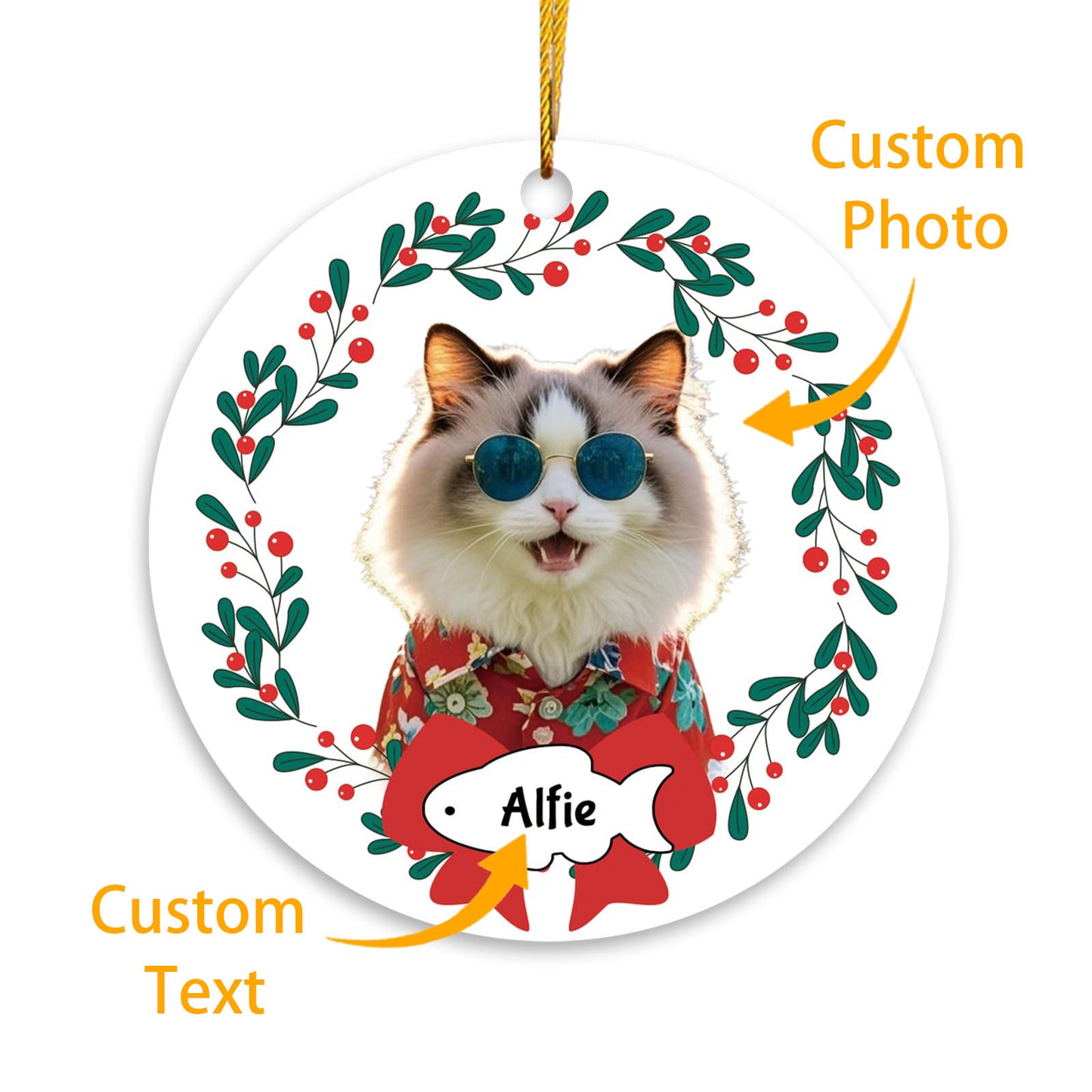 Personalized Dog Christmas Ornaments 2024