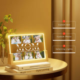 Custom Acrylic Mom Plaque with Photo and Text, 8.7 x 5.9 Inches
