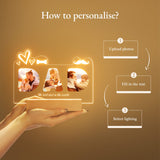 Personalized Gift for Dad - Customized Night Light with Photo  and Text