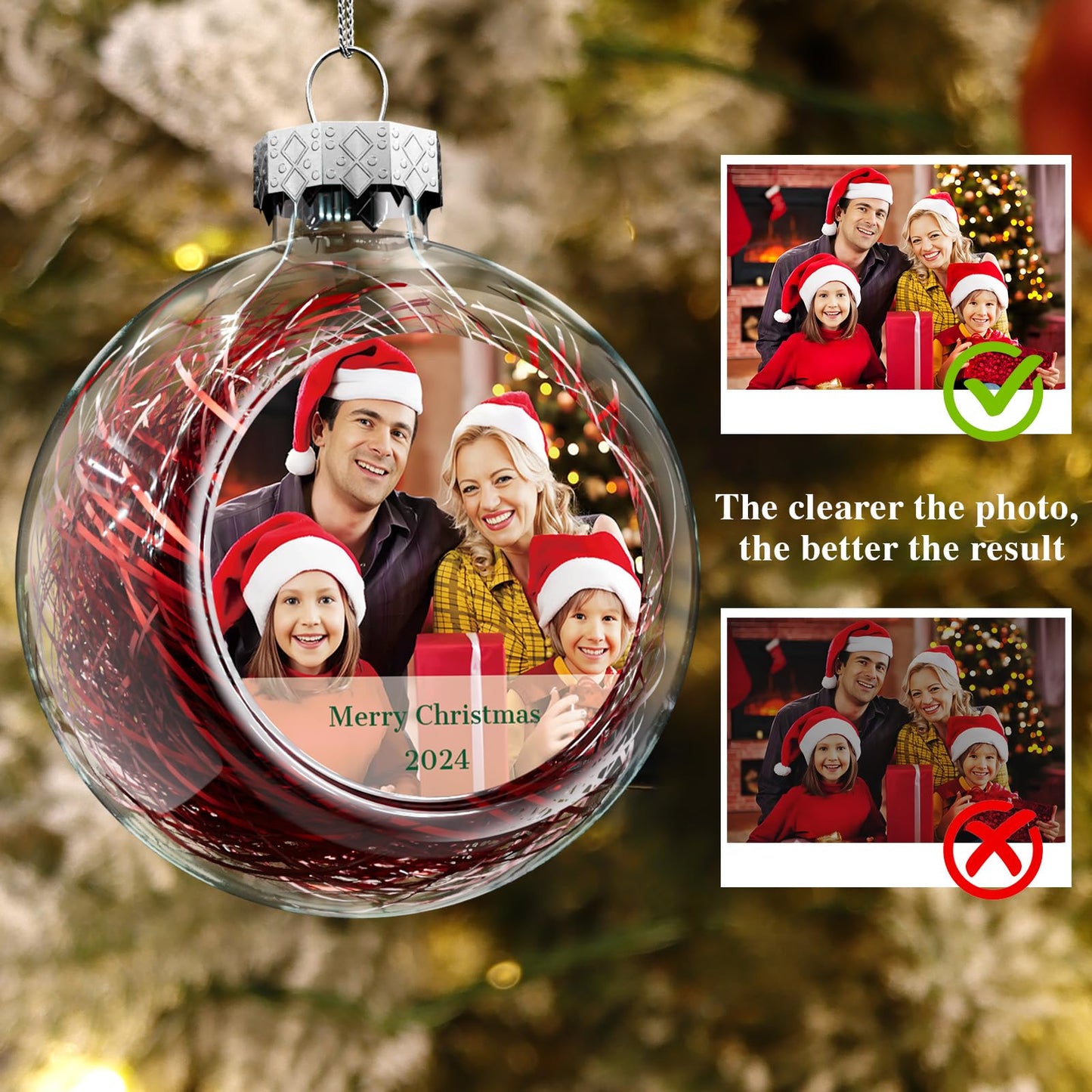 Personalized Photo Christmas Ornaments 2024