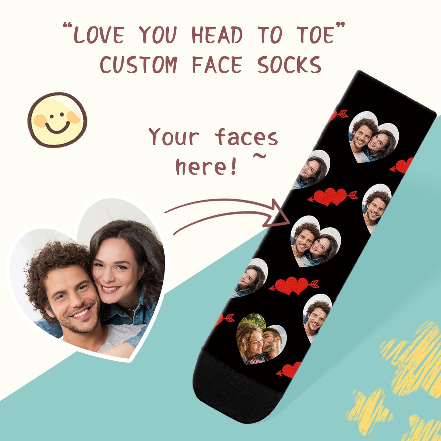 Custom Socks with Photo - Personalized Picture Socks for Unique Gifting