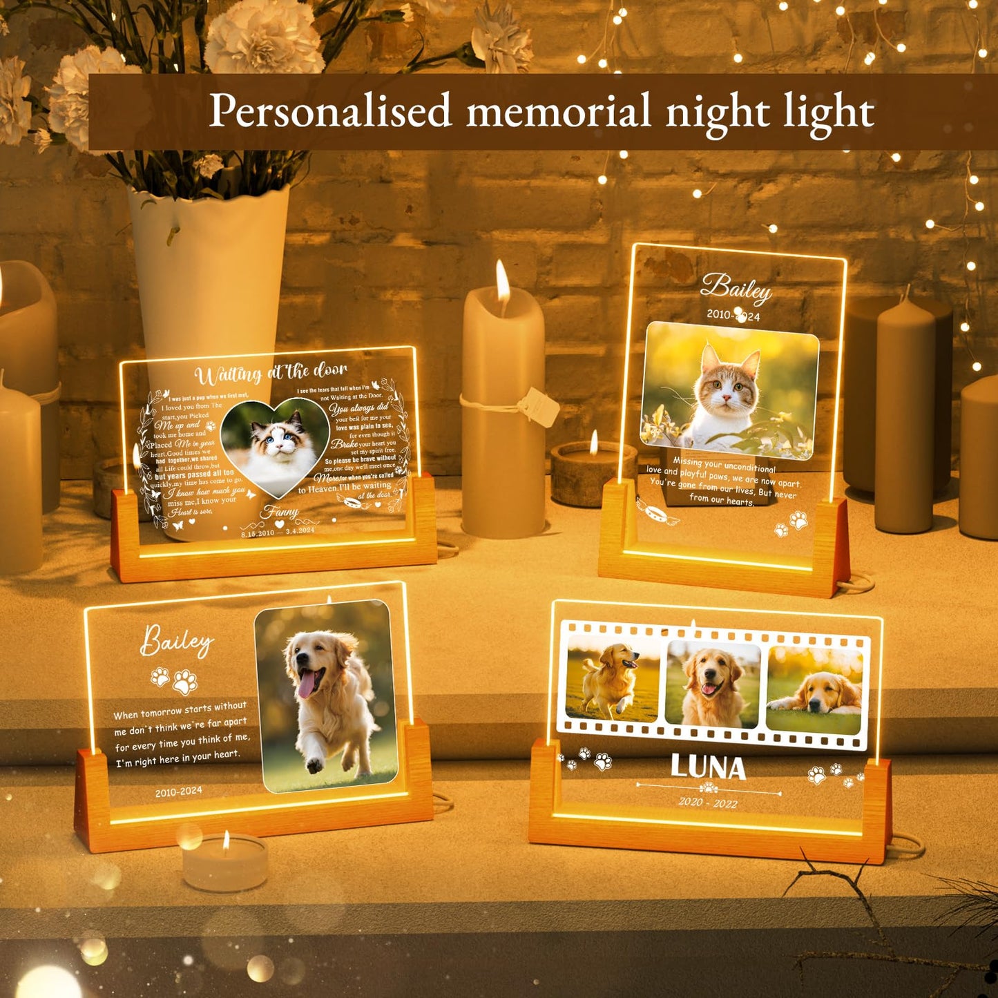 Personalized Pet Memorial Gifts, Custom Dog Memorial Gifts