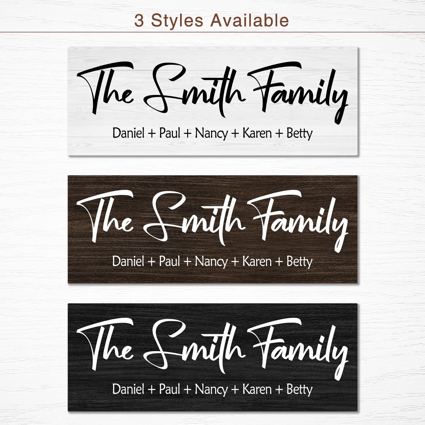 Customized Surname Wooden Decorative Plaques