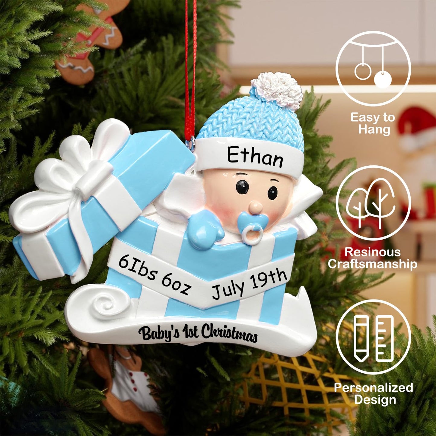 Baby's First Christmas Custom Ornament