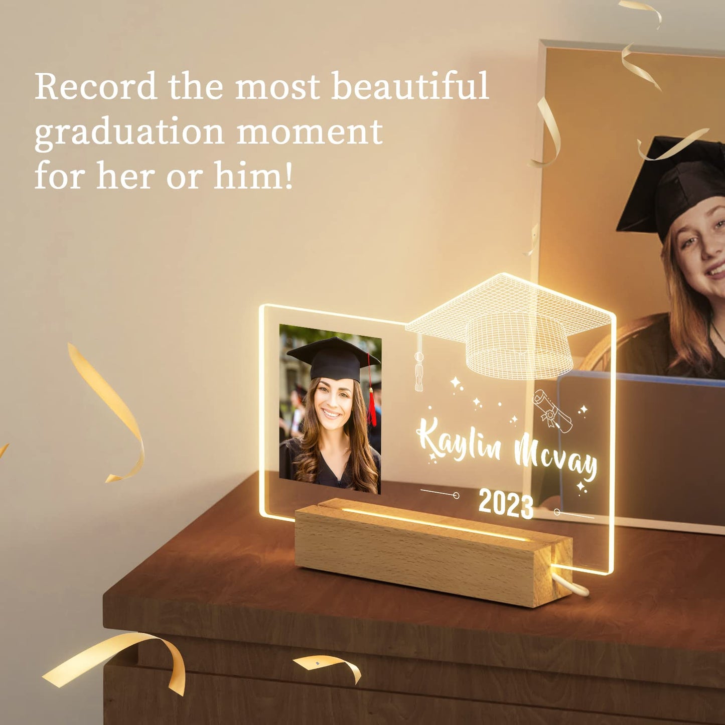 Custom Graduation Gifts - Personalized Photo Night Light