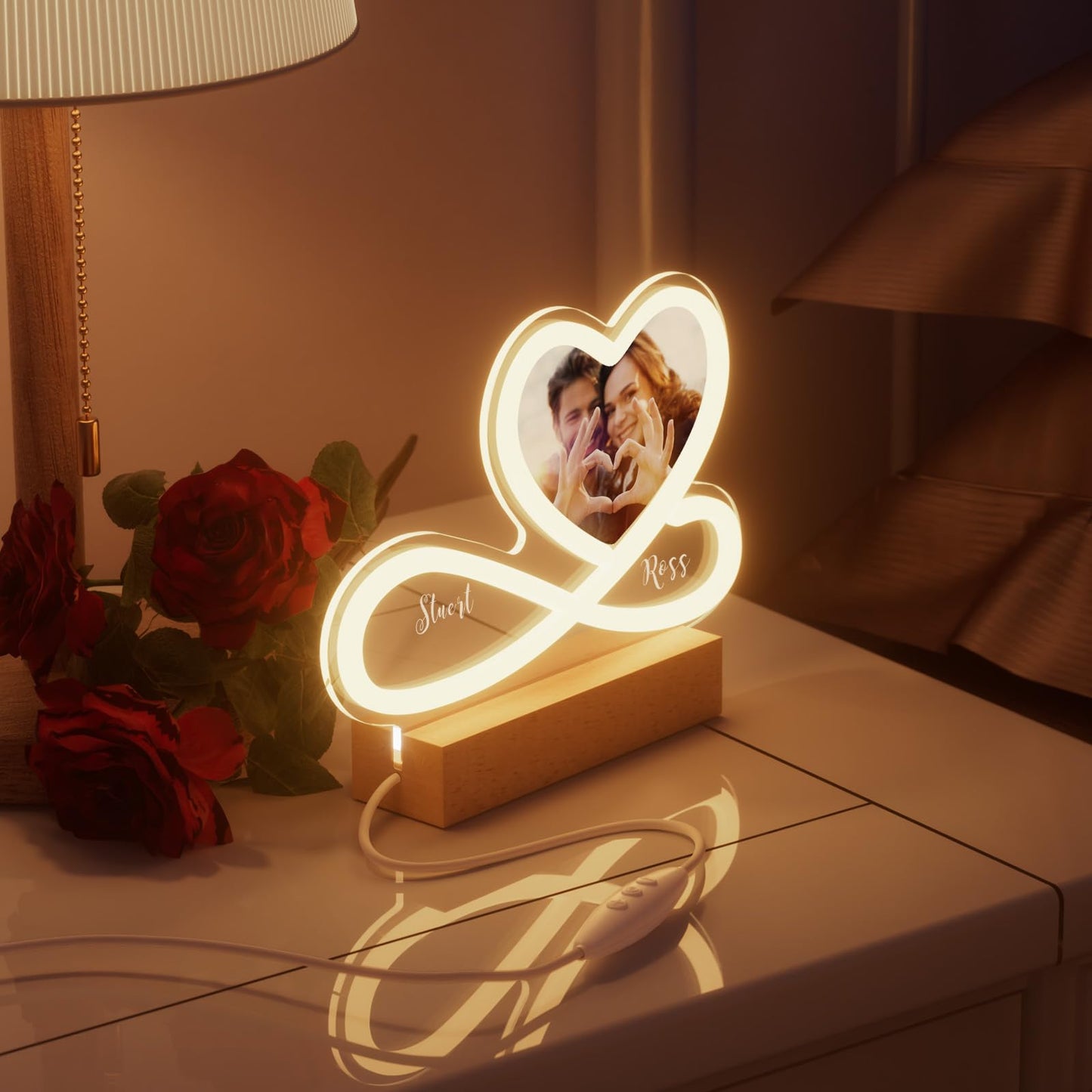 Personalized Neon Sign with Photo Nmae