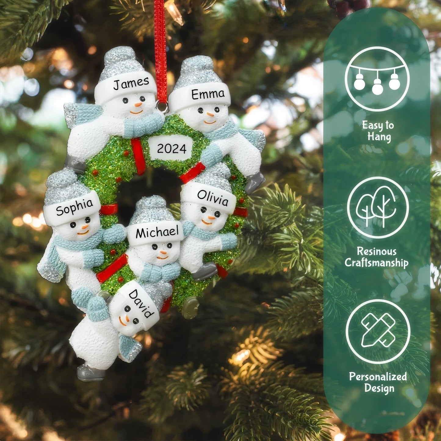 Personalized Christmas Ornaments Family