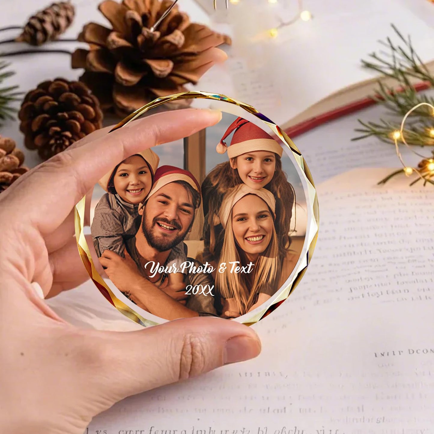 Personalized Crystal Christmas Ornaments