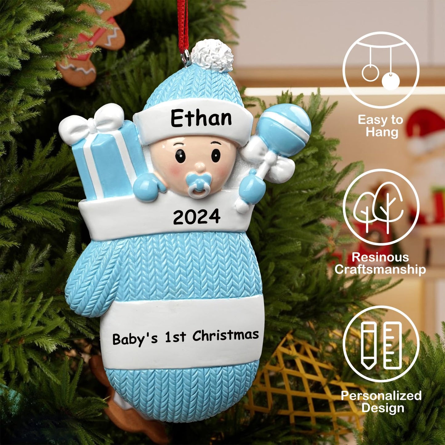 Babys First Christmas Personalized  Ornament