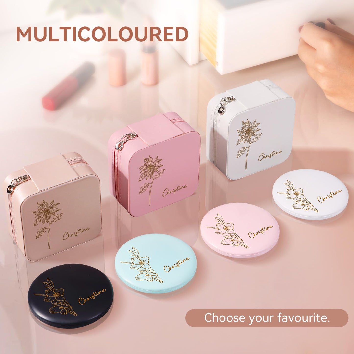 Personalized Compact Mirror with Light